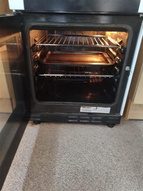 Oven interior after deep clean